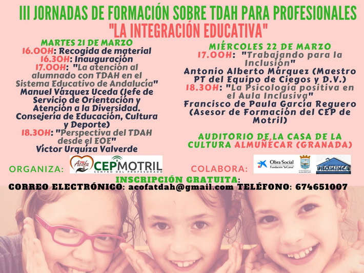 III Jornadas de Formación sobre TDAH para Profesionales: